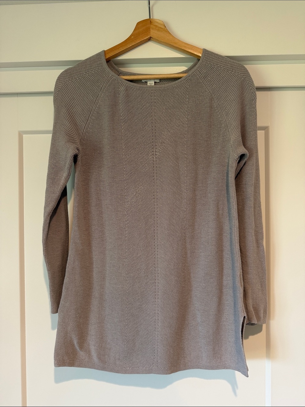 J. Jill Long Sleeve Knit Tunic Dress - Taupe